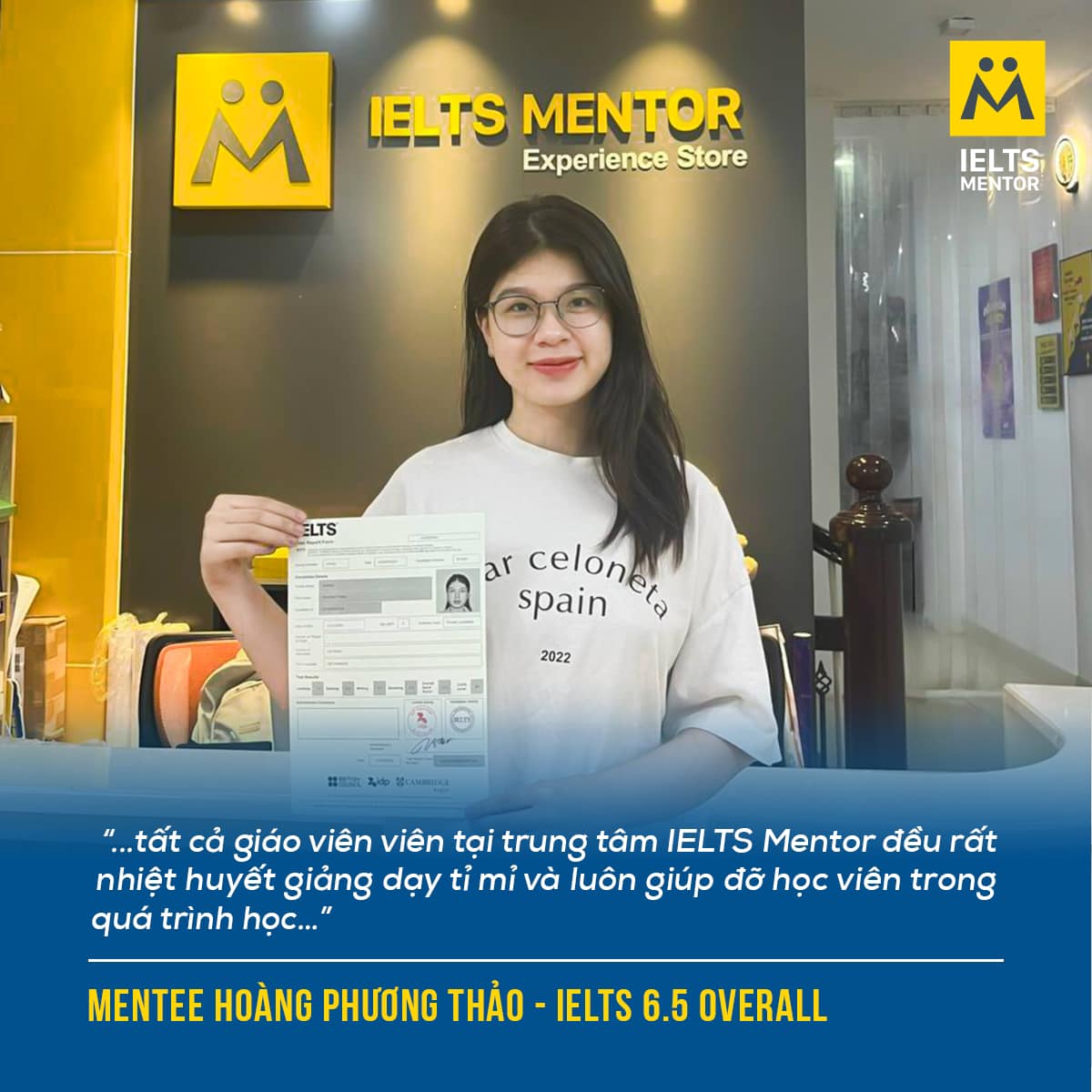 Mentee Phương Thảo tiếp tục đại náo bảng vàng IELTS Mentor IELTS Mentor