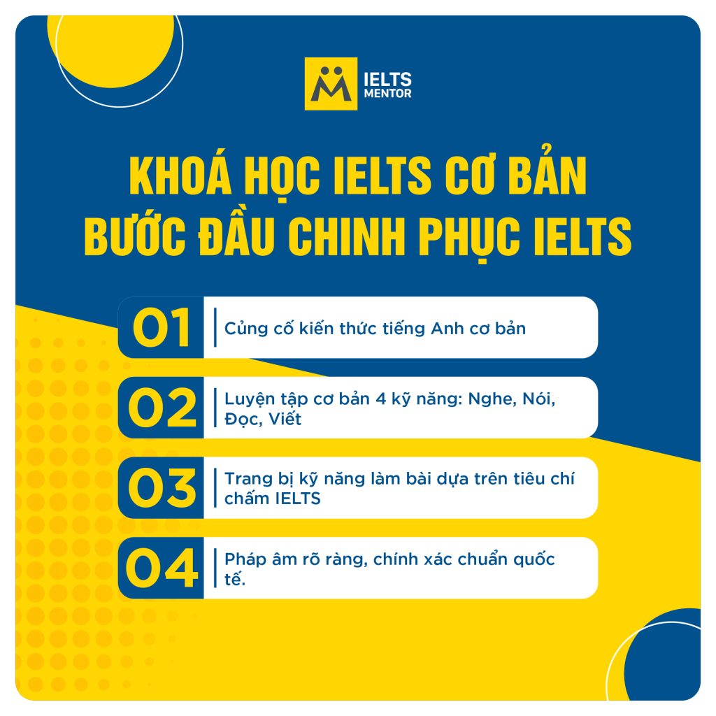 Khoá học IELTS cơ bản: Bước đầu chinh phục IELTS